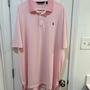 Polo by Ralph Lauren Men's Light Pink Striped Polo Shirt